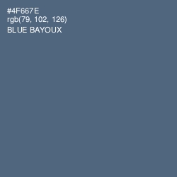 #4F667E - Blue Bayoux Color Image
